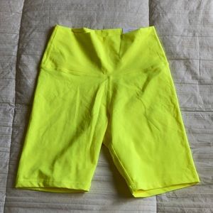 Aerie super soft bright green bike shorts size medium